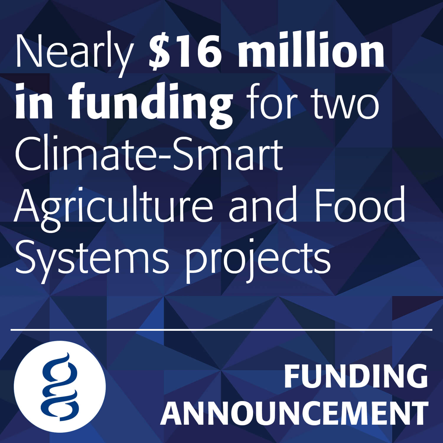 Nearly $16 million in funding for two Climate-Smart Agriculture and Food Systems projects